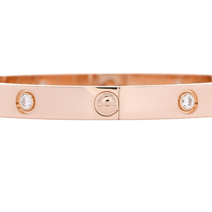 Cartier 18K Pink Gold 10 Diamond LOVE Bracelet 18 3 of 7