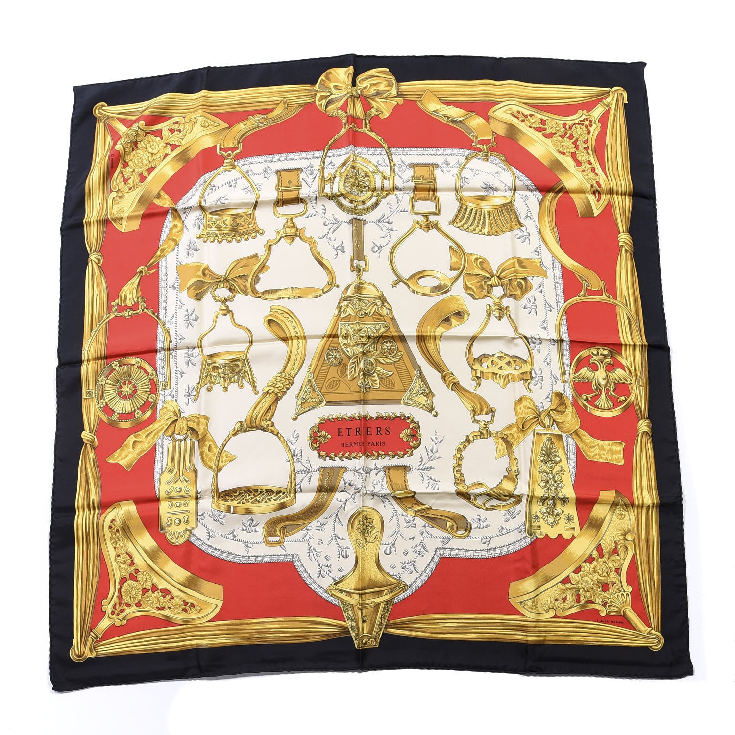 Hermes Silk Etriers Scarf 90 1 of 5