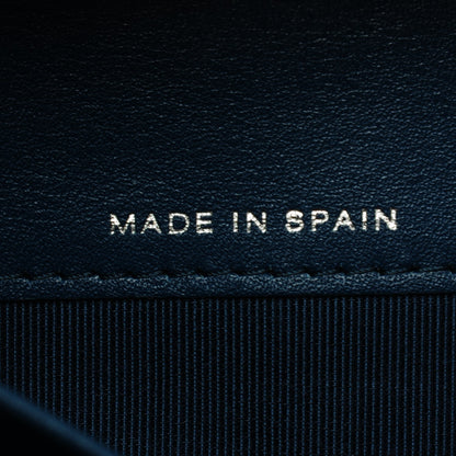 Chanel Patent Quilted Yen Wallet Dark Blue 9 of 11