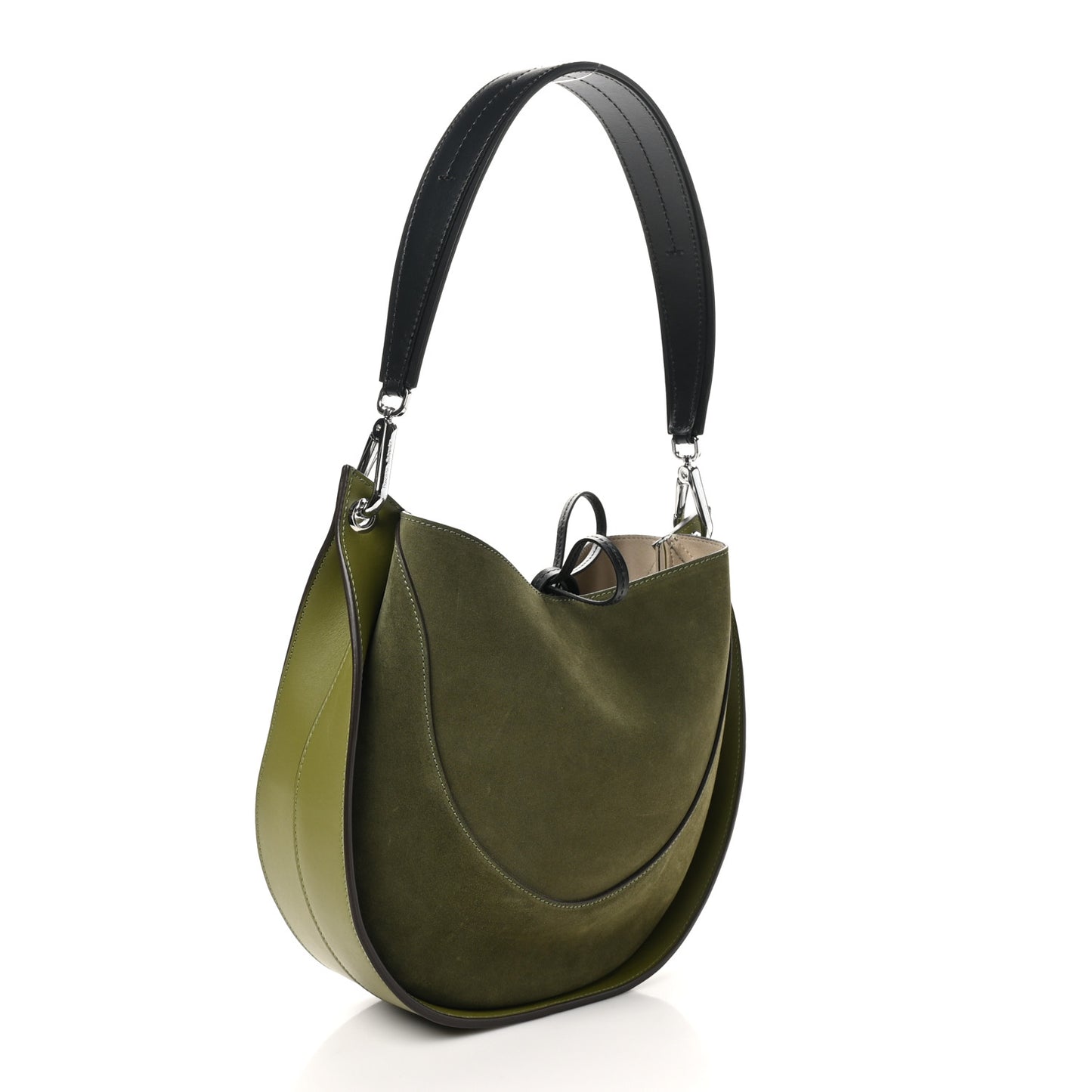 Suede Arch Shoulder Bag Moss