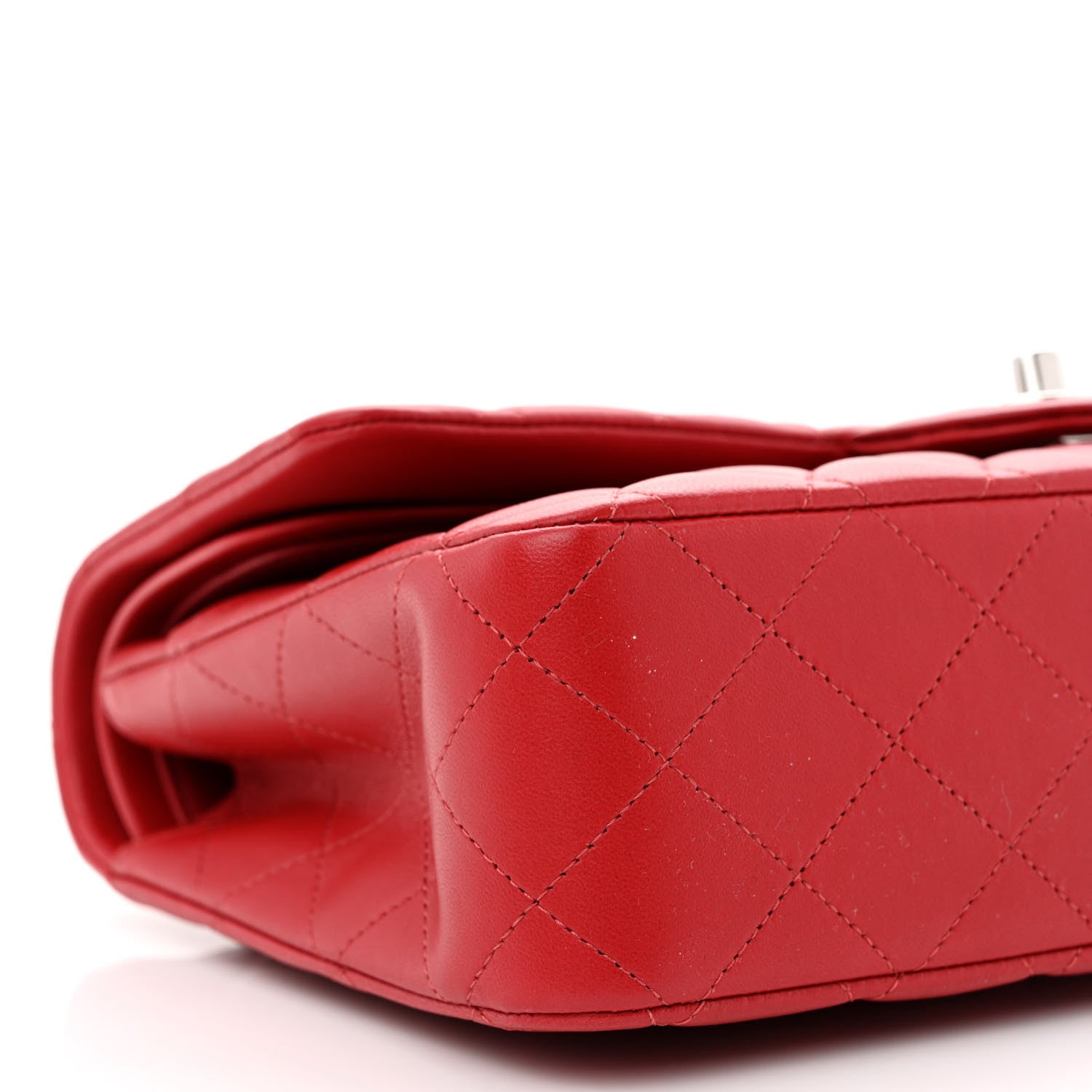 Chanel Lambskin Quilted Medium Double Flap Red 9 of 11