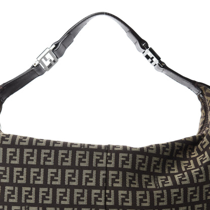 Fendi Zucchino Vitello Medium Chef Hobo Testa di Moro Beige 9 of 9