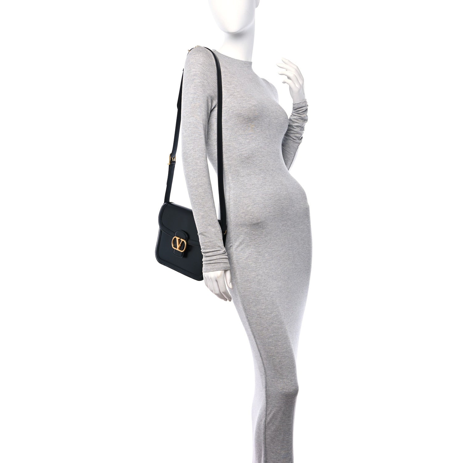 Valentino Garavani Smooth Calfskin 9to5 Shoulder Bag Black 2 of 10