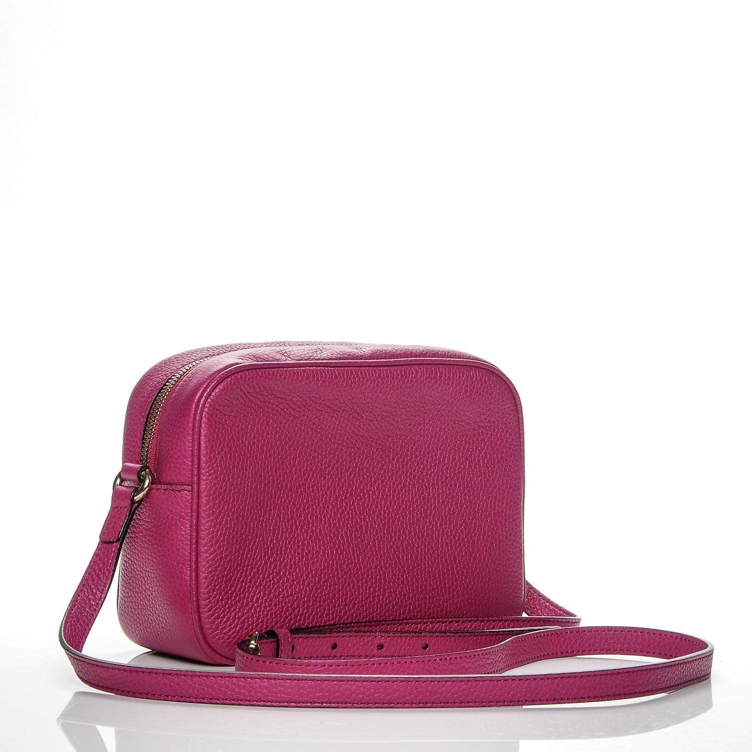 Gucci Pebbled Calfskin Small Soho Disco Bag Bright Bougainvillea 3 of 7