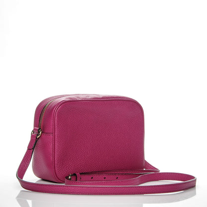 Gucci Pebbled Calfskin Small Soho Disco Bag Bright Bougainvillea 3 of 7