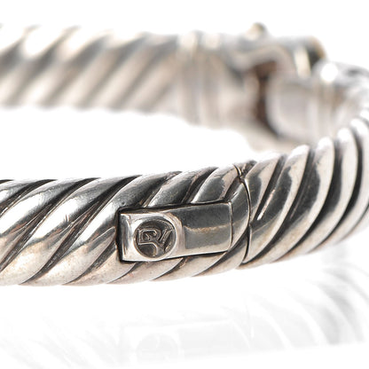 David Yurman Sterling Silver 18K Yellow Gold 7mm Cable Buckle Bracelet 5 of 5