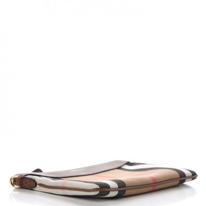 Burberry House Check Derby Peyton Crossbody Clutch Bag Tan 4 of 7