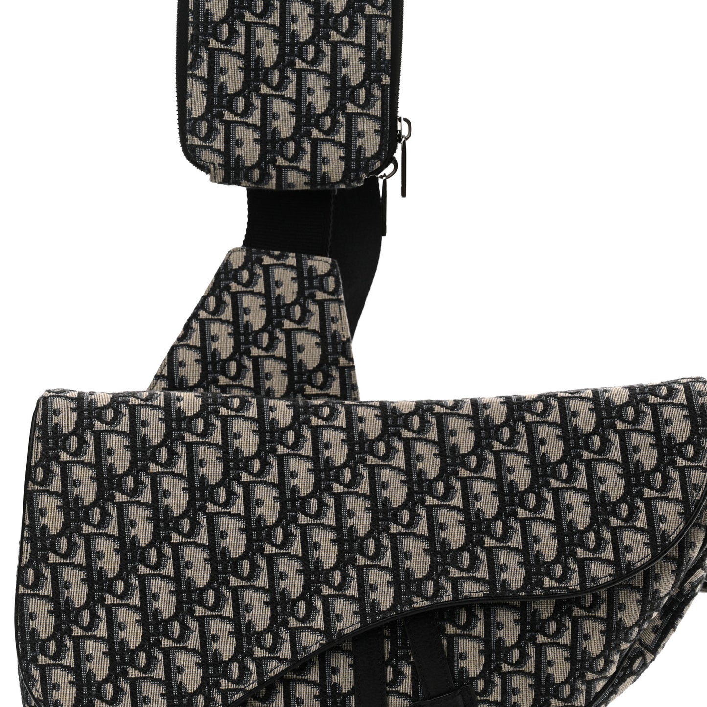 Oblique Mens Saddle Bag Blue