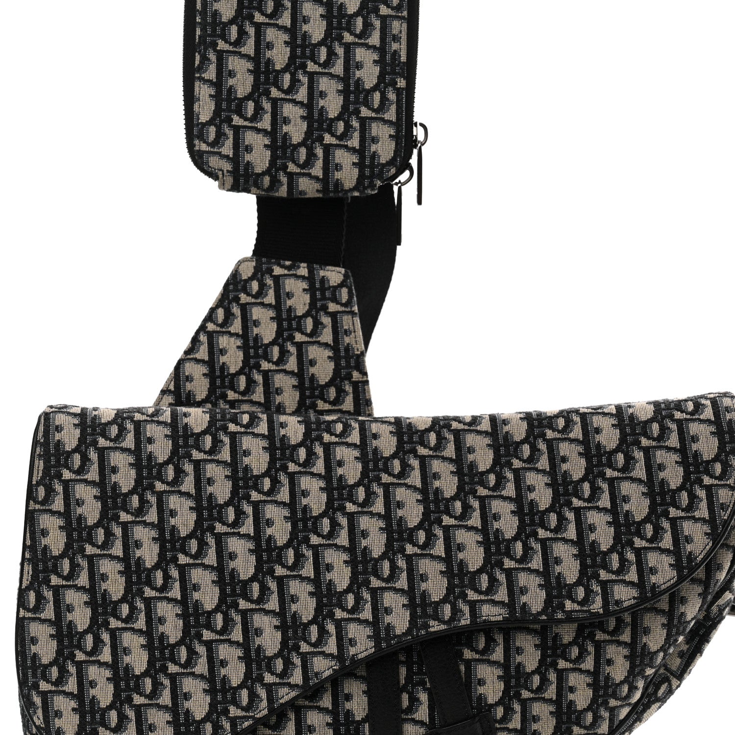 Christian Dior Oblique Mens Saddle Bag Blue 8 of 11