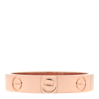 Cartier 18K Pink Gold 3.5mm LOVE Wedding Band Ring 51 5.75 3 of 4