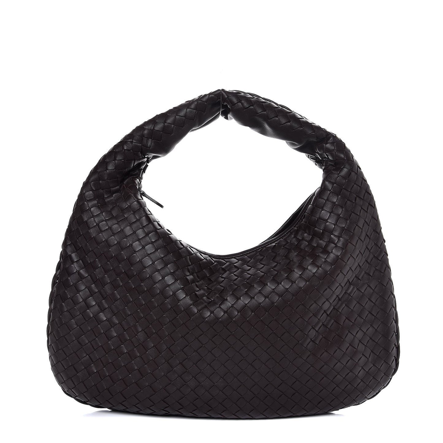 Nappa Intrecciato Small Veneta Hobo Ebano