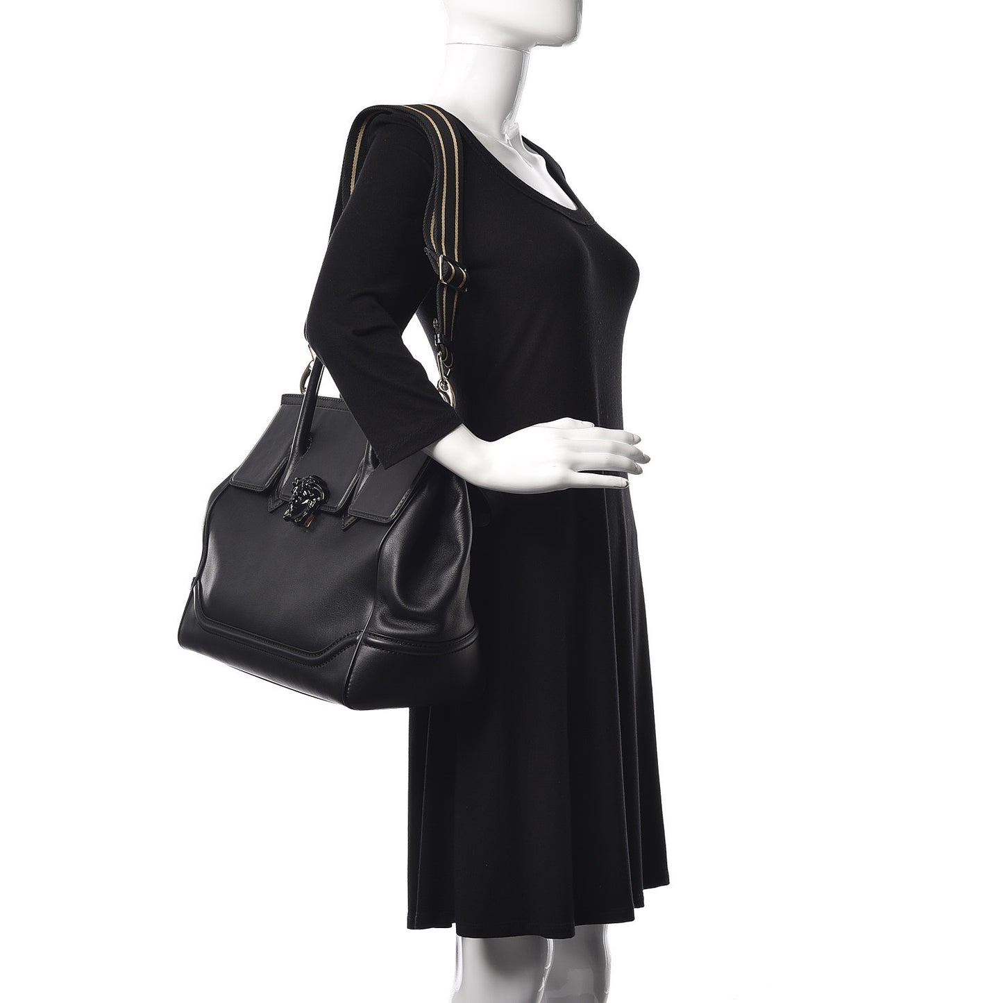 Calfskin Large Palazzo Empire Bag Black