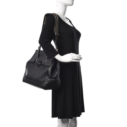 Versace Calfskin Large Palazzo Empire Bag Black 3 of 23