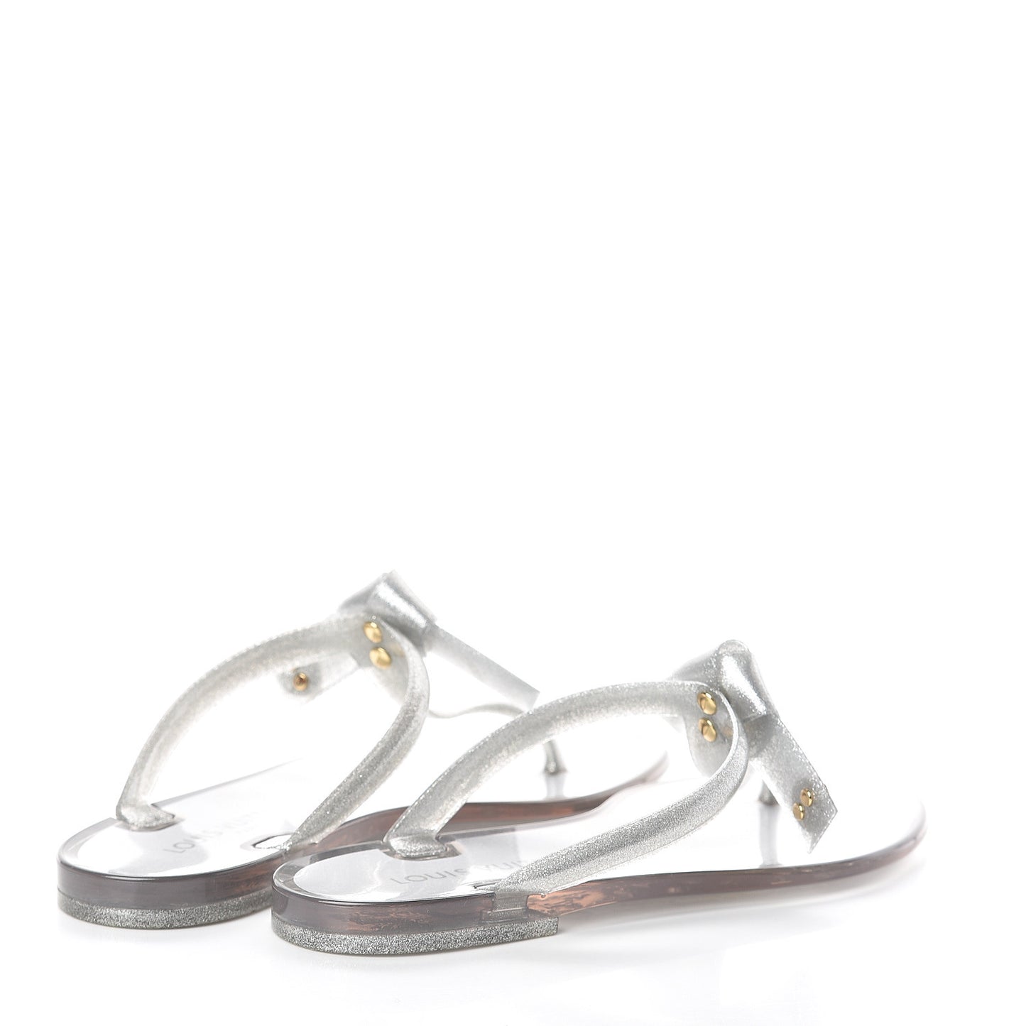 Patent Seastar Thong Sandals 36 Silver