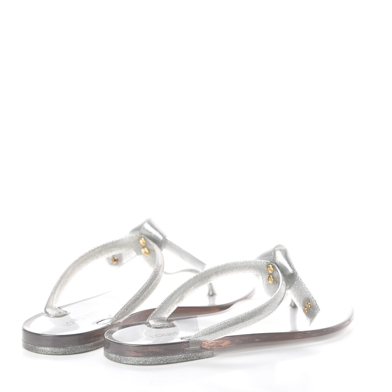 Louis Vuitton Patent Seastar Thong Sandals 36 Silver 4 of 7