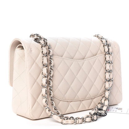 Chanel Caviar Quilted Medium Double Flap Light Beige 4 of 11