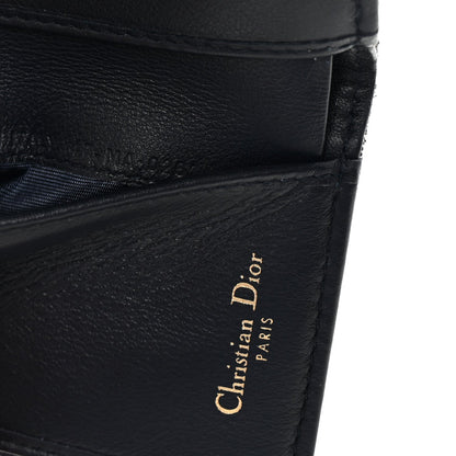 Christian Dior Oblique Saddle Lotus Wallet Blue 7 of 8