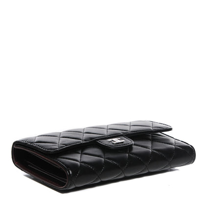 Chanel Lambskin Quilted Large Flap Wallet Black 4 of 7
