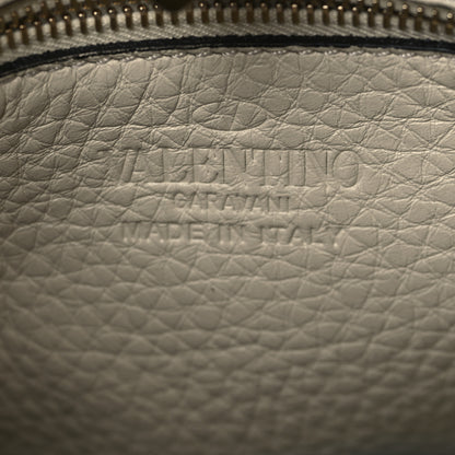 Valentino Garavani Pebbled Calfskin Mini Rockstud Flip-Lock Messenger Bag Light Ivory 6 of 8