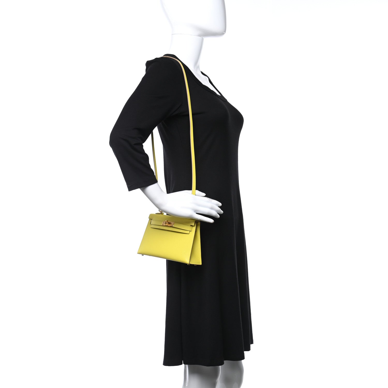 Hermes Epsom Mini Kelly Sellier 20 Lime 2 of 11