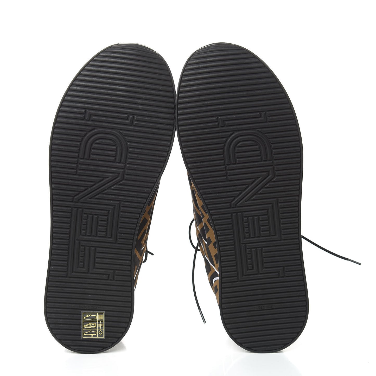 Stretch Fabric FFreedom Sneakers 37.5 Tobacco Black White
