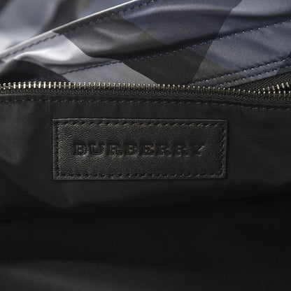 Burberry Nylon Check Small Buckleigh Packable Tote Navy Blue 5 of 12