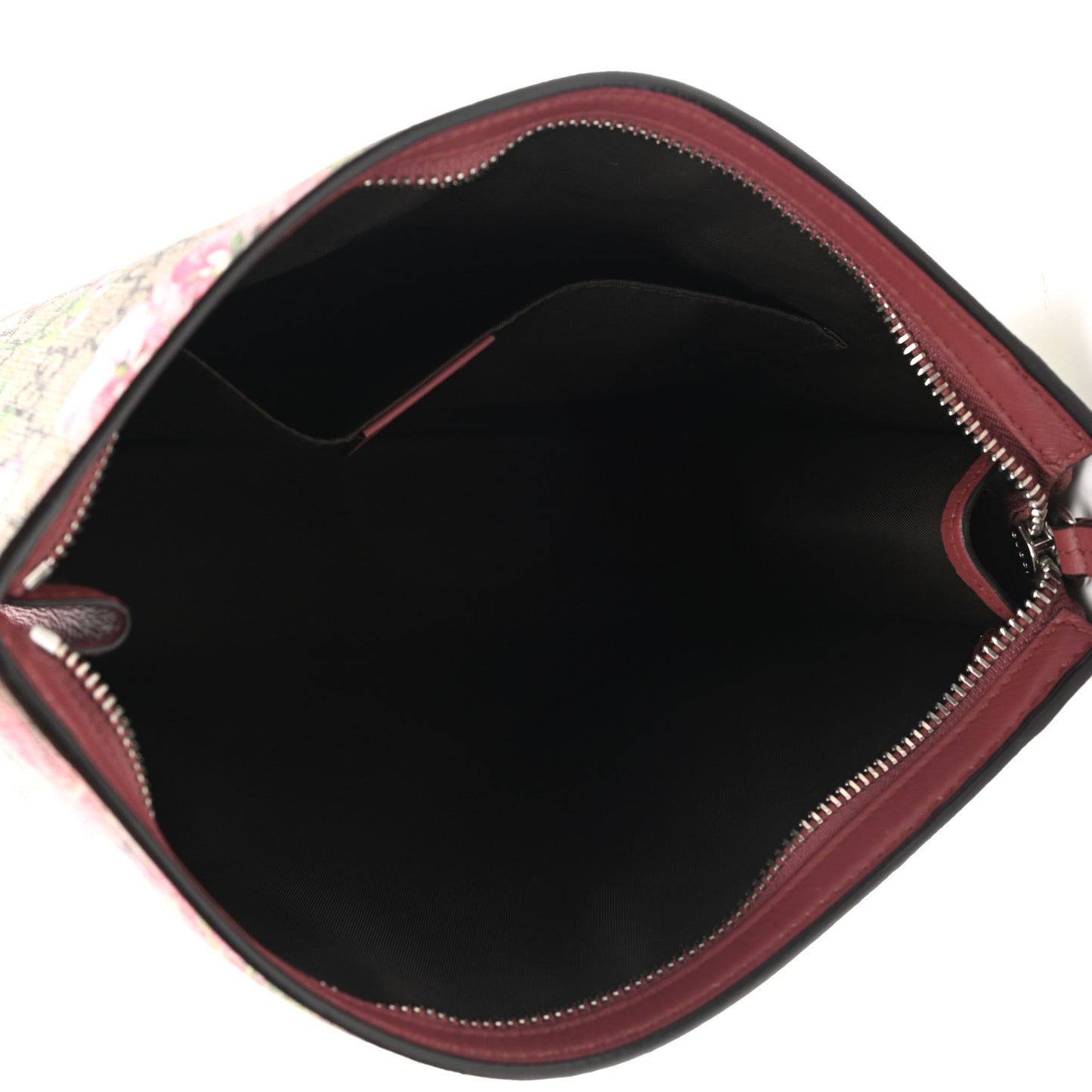 GG Supreme Monogram Blooms Large Cosmetic Case Beige Multicolor Dry Rose