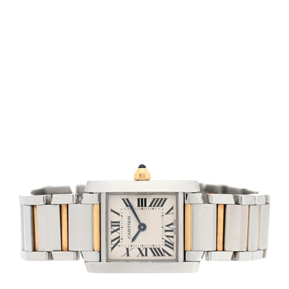 Cartier Stainless Steel 18K Yellow Gold 20mm Tank Francaise Quartz Watch 2 of 4