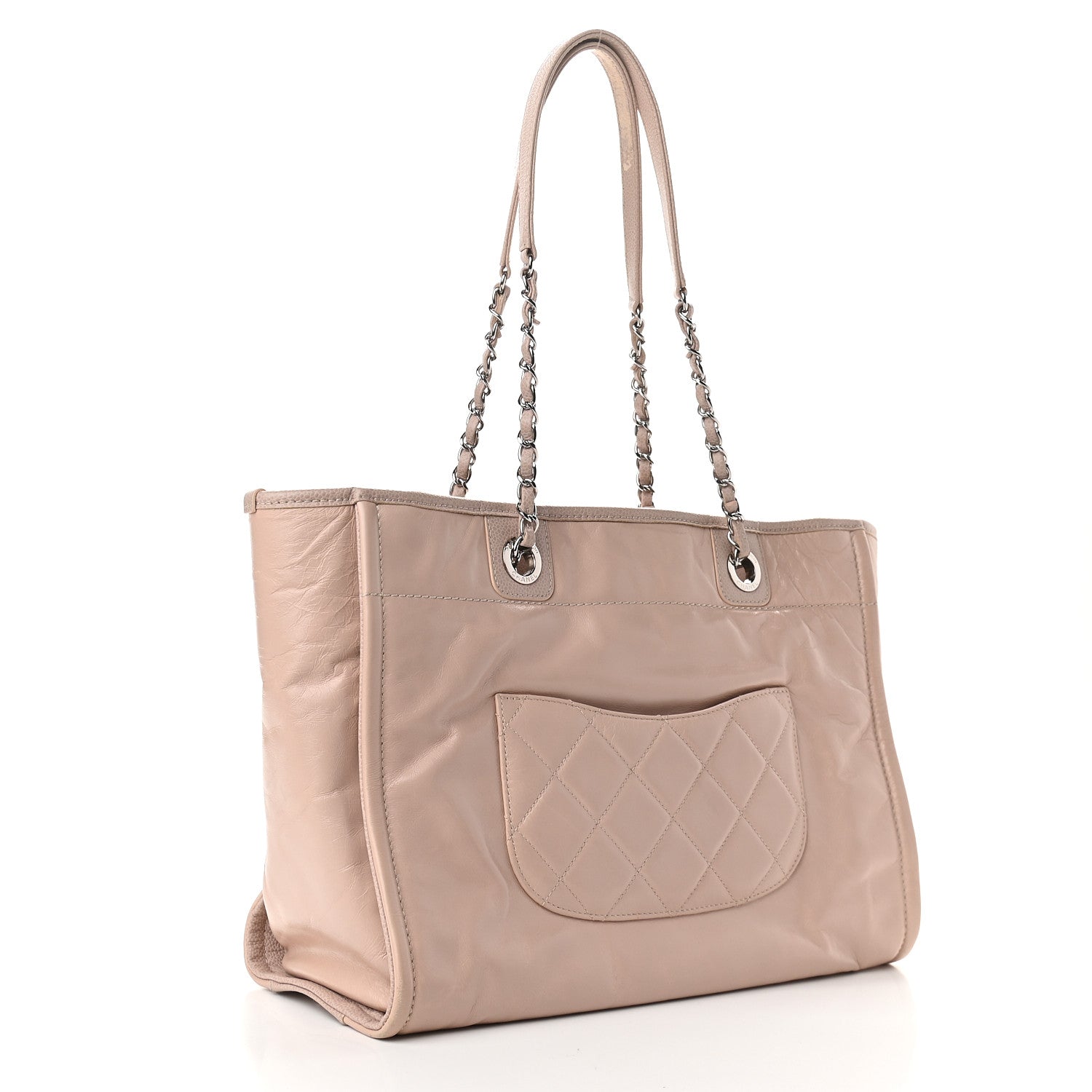 Chanel Glazed Calfskin Medium Deauville Tote Light Pink 2 of 11