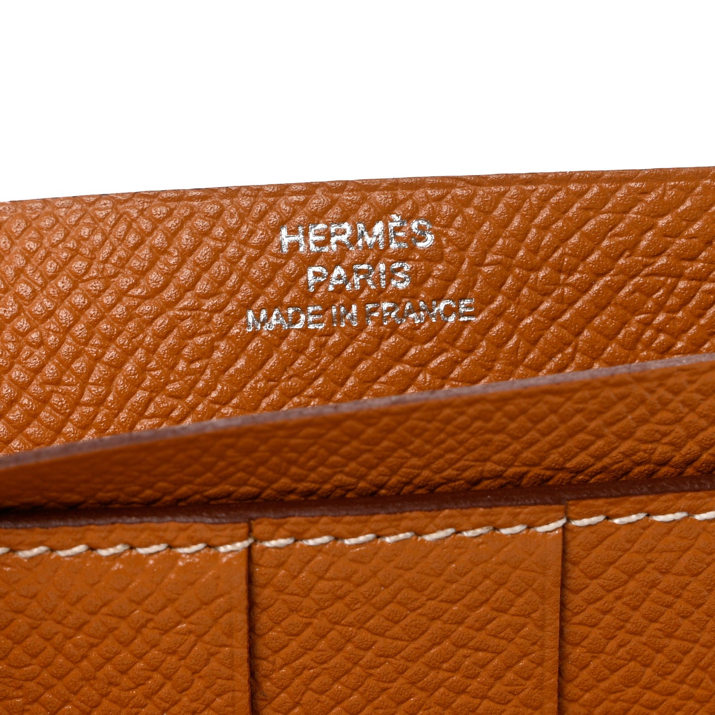 Epsom Vache Bi-Color Tri-Fold Bearn Wallet Gold Natural