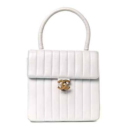 Chanel Vertical Quilted Kelly Flap Bag White 1 of 11