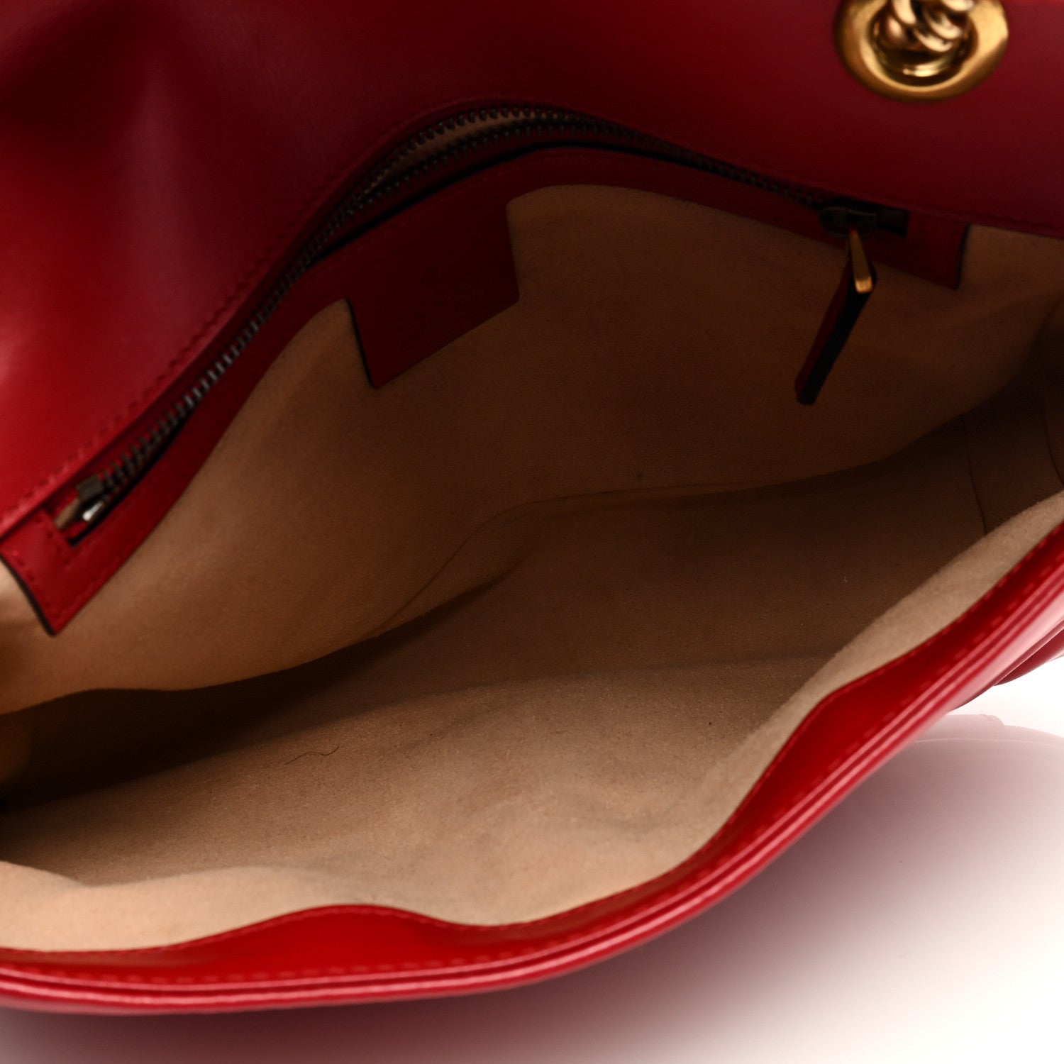 Gucci Calfskin Matelasse Small GG Marmont Shoulder Bag Hibiscus Red 5 of 9