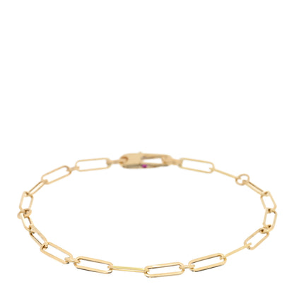 Roberto Coin 18K Yellow Gold Paper Clip Round Link Chain Bracelet 1 of 3