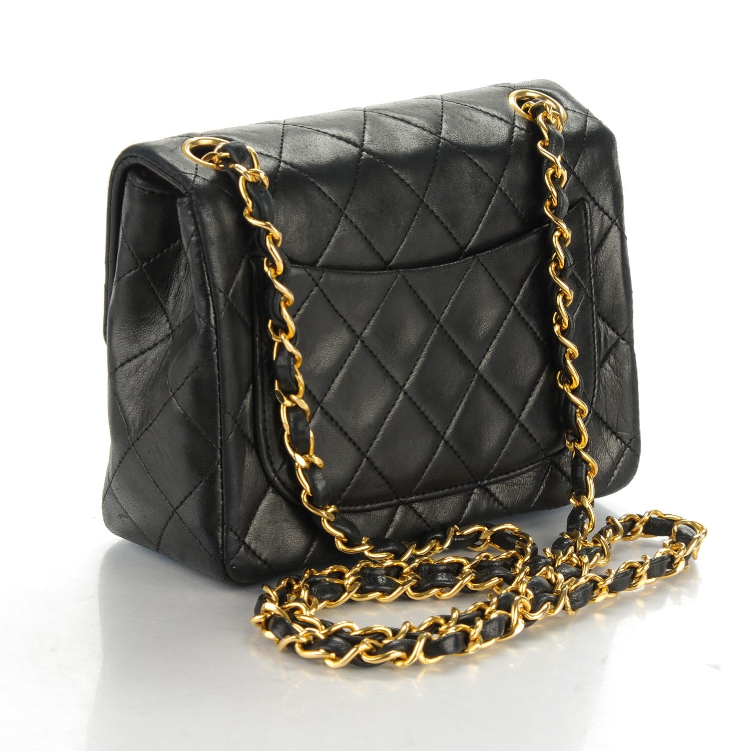 Chanel Lambskin Quilted Mini Square Flap Black 3 of 8