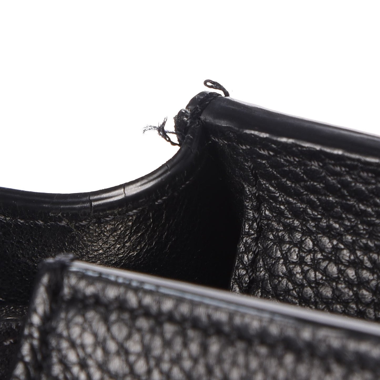 Drummed Calfskin Suede Small Trapeze Black