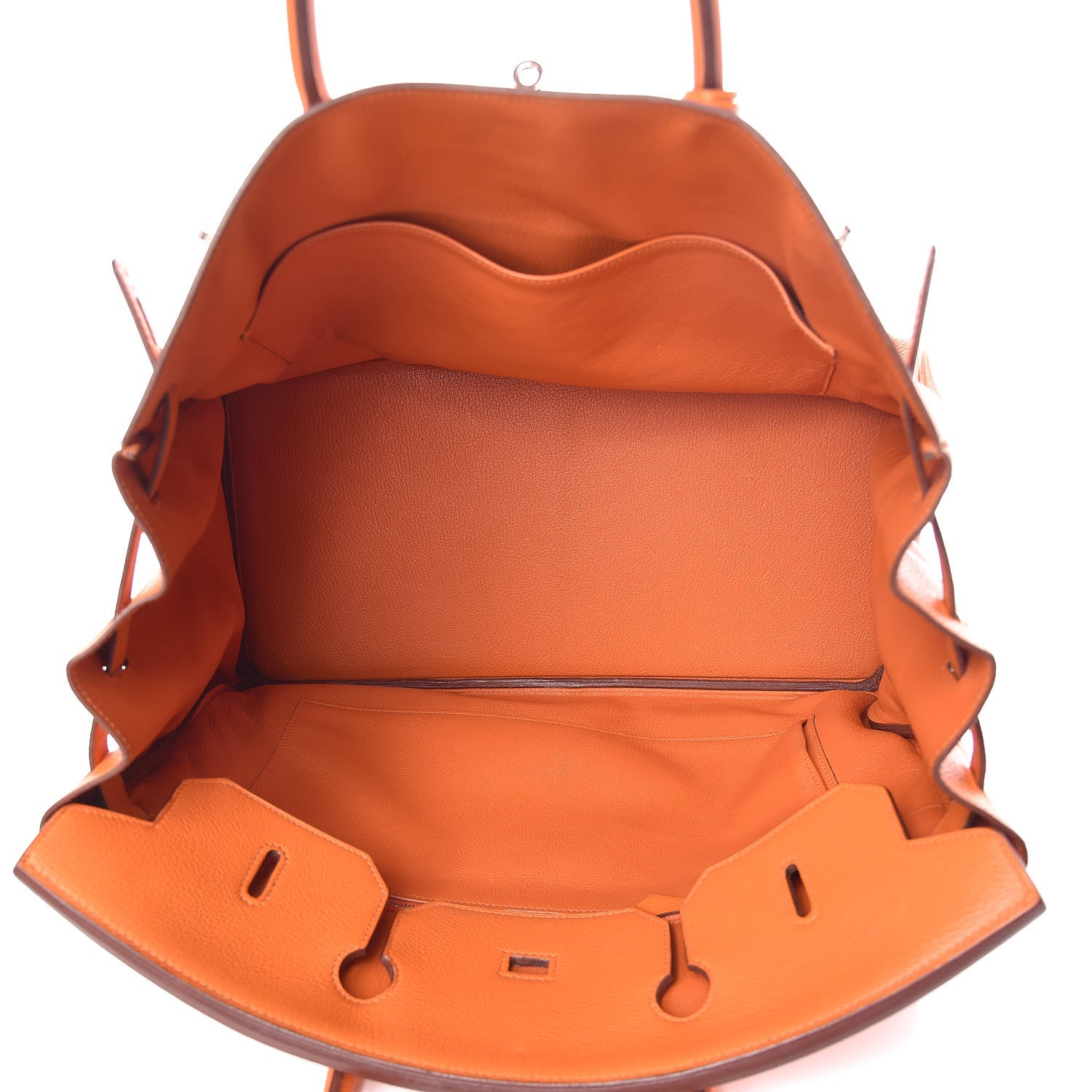 Hermes Taurillon Clemence Birkin 40 Orange 6 of 33