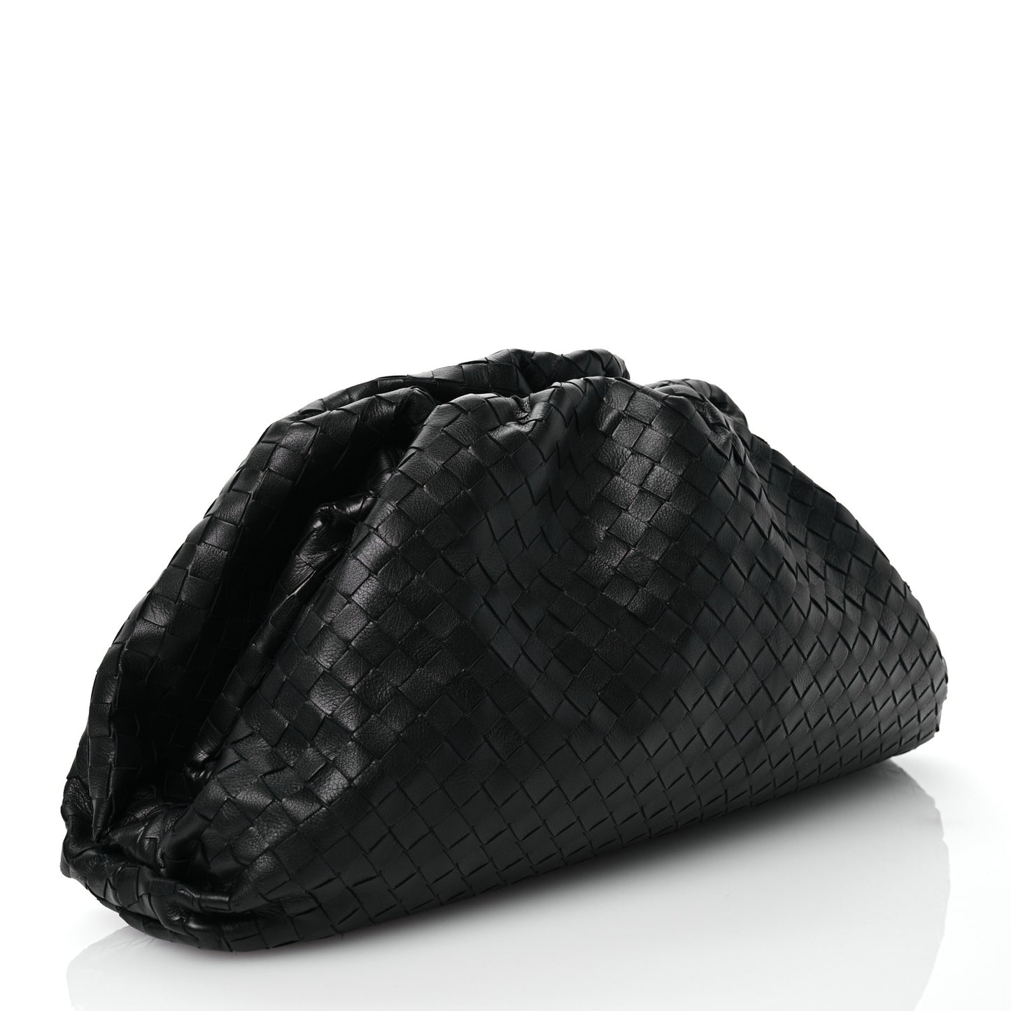 Nappa Maxi Intreccio The Pouch Oversized Clutch Black