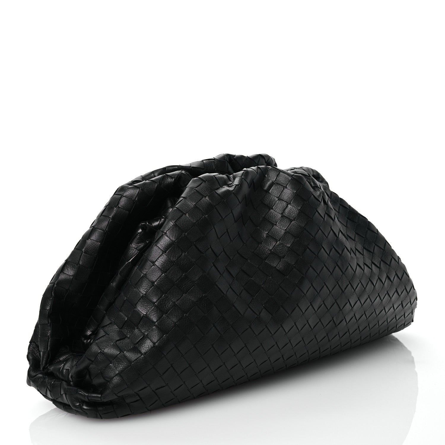 Bottega Veneta Nappa Maxi Intreccio The Pouch Oversized Clutch Black 3 of 11