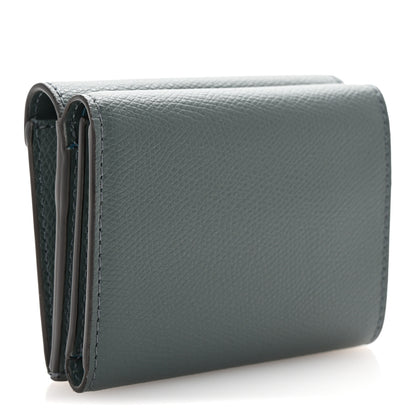 Fendi Vitello King Cruise FF Diamonds Mini Tri-Fold Envelope Wallet Pink Vert Inglese Malachite 3 of 7