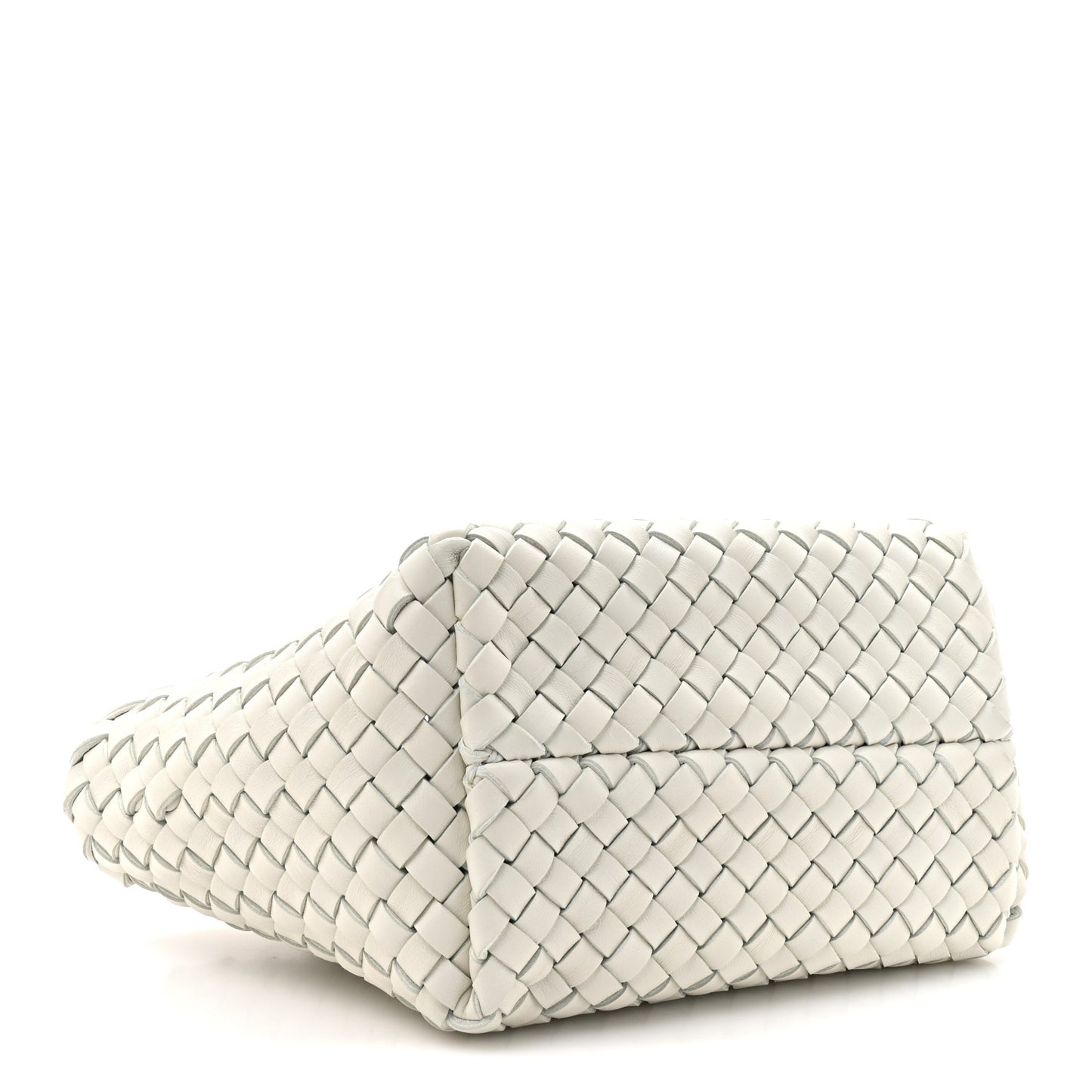 Nappa Intrecciato Mini Heart Cabat White
