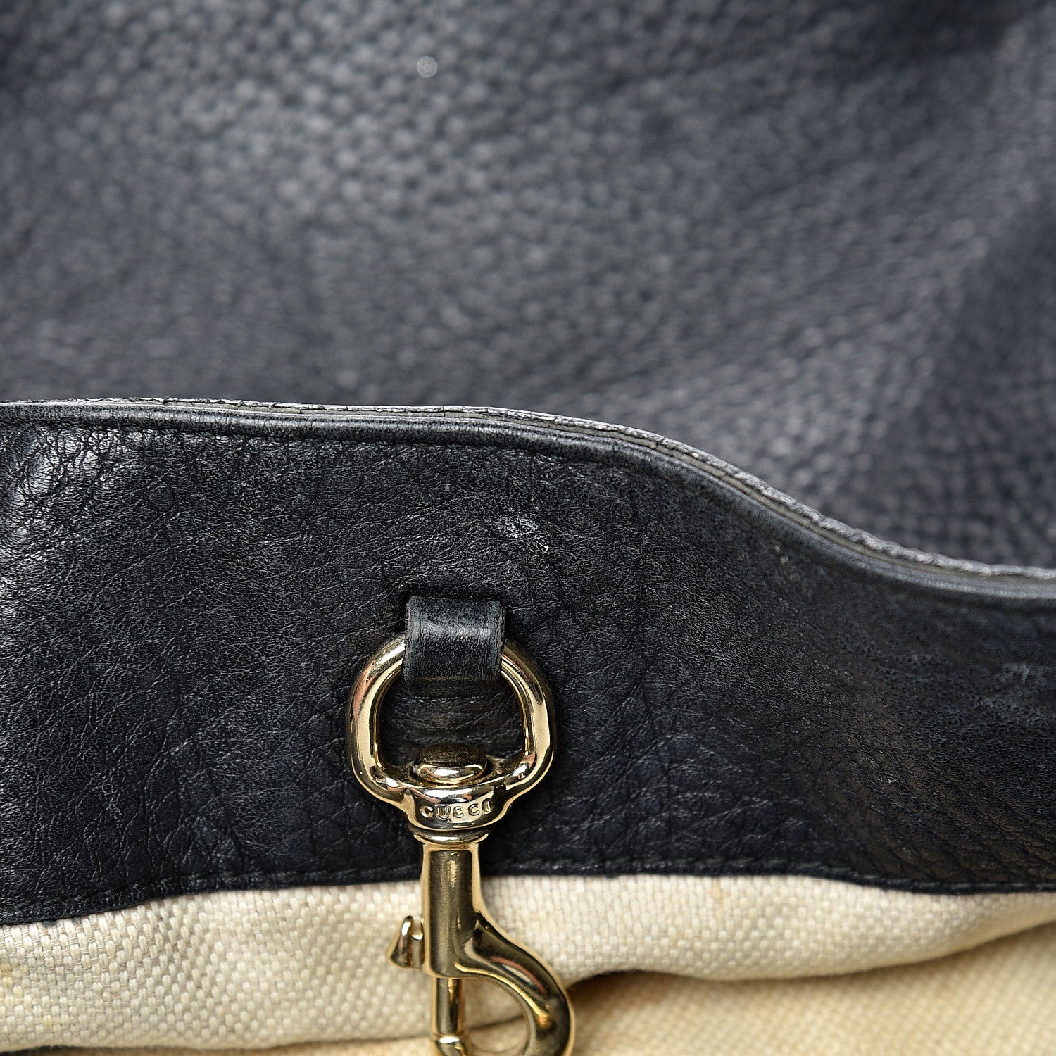 Gucci Pebbled Calfskin Medium Soho Chain Shoulder Bag Black 18 of 29