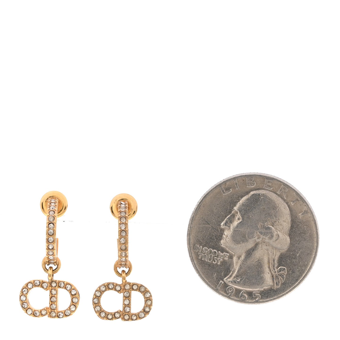 Crystal Clair D Lune Earrings Gold