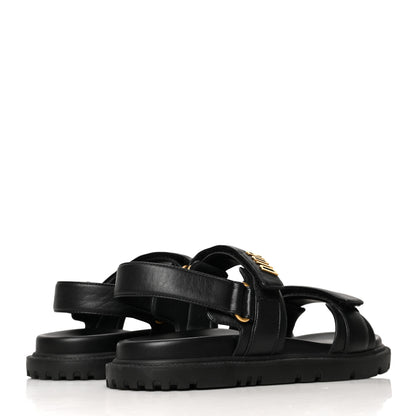 Christian Dior Lambskin Dioract 10mm Sandals 39.5 Black 4 of 8