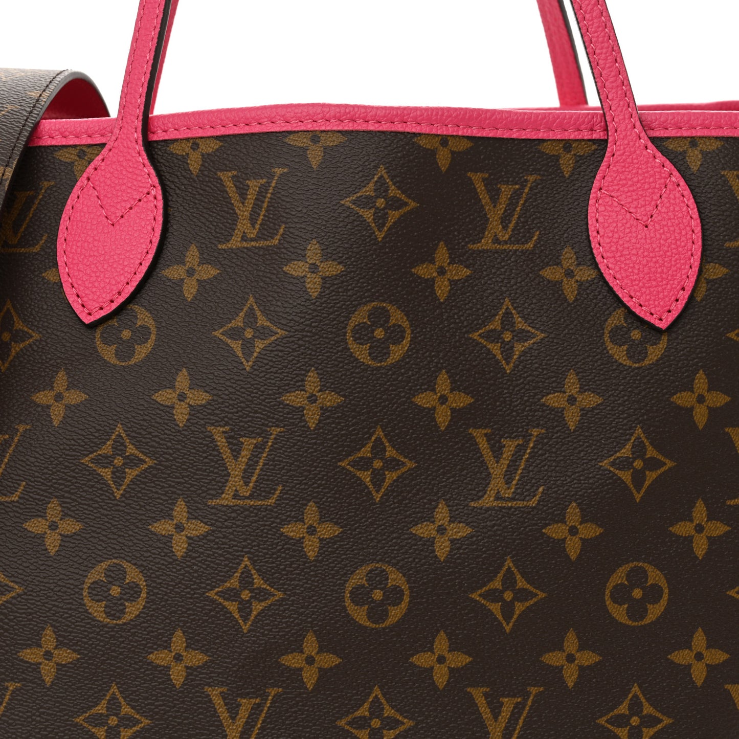 Monogram Inside Out Neverfull Bandouliere MM Rose Pondichery