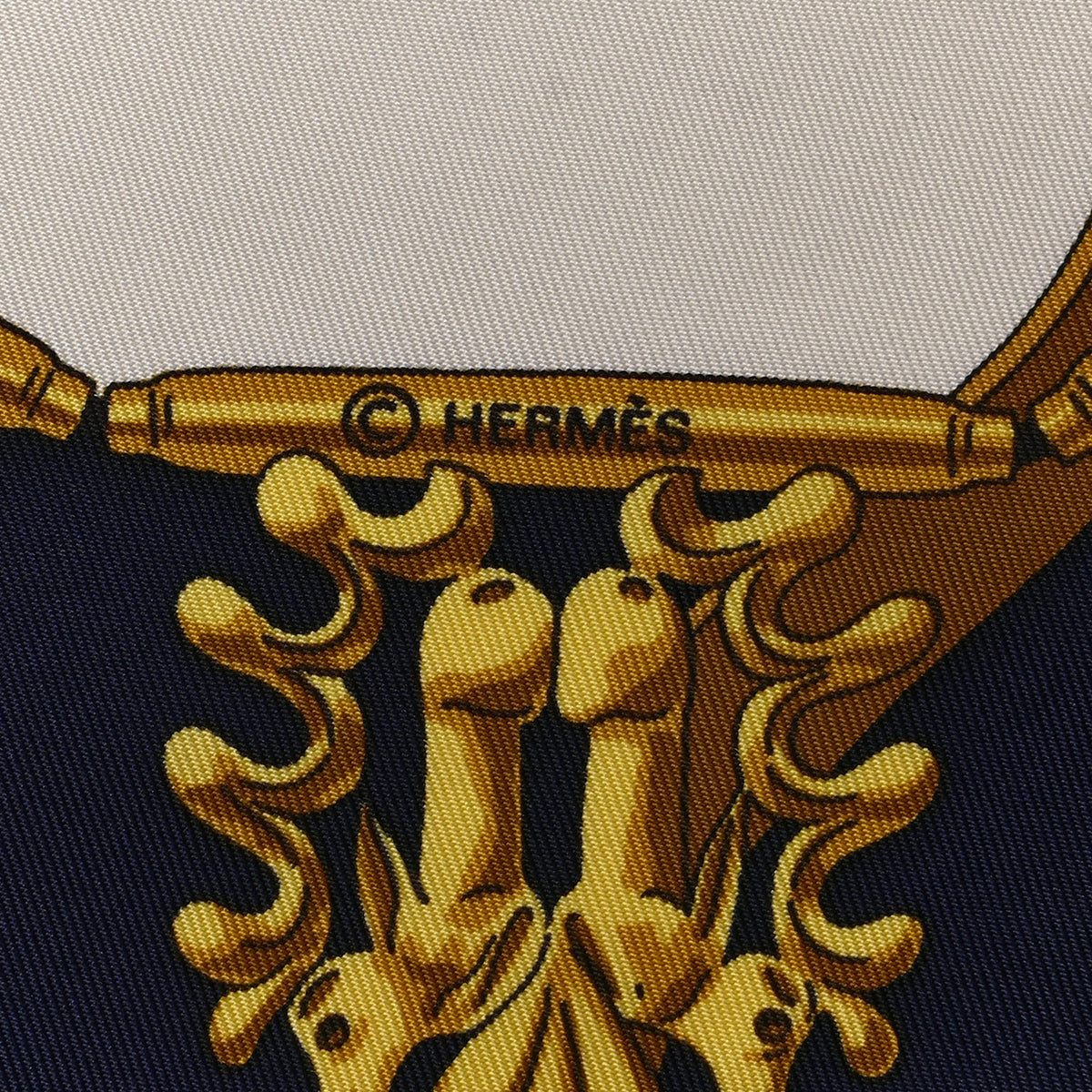 Hermes Silk Mousseline Les Cavaliers D'Or Scarf 90 4 of 5