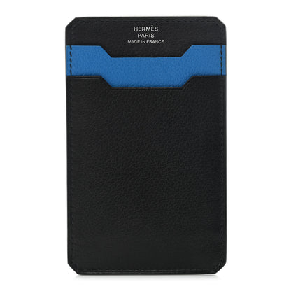 Hermes Evercolor City 3CC Card Holder Black Bleu Zanzibar 1 of 6