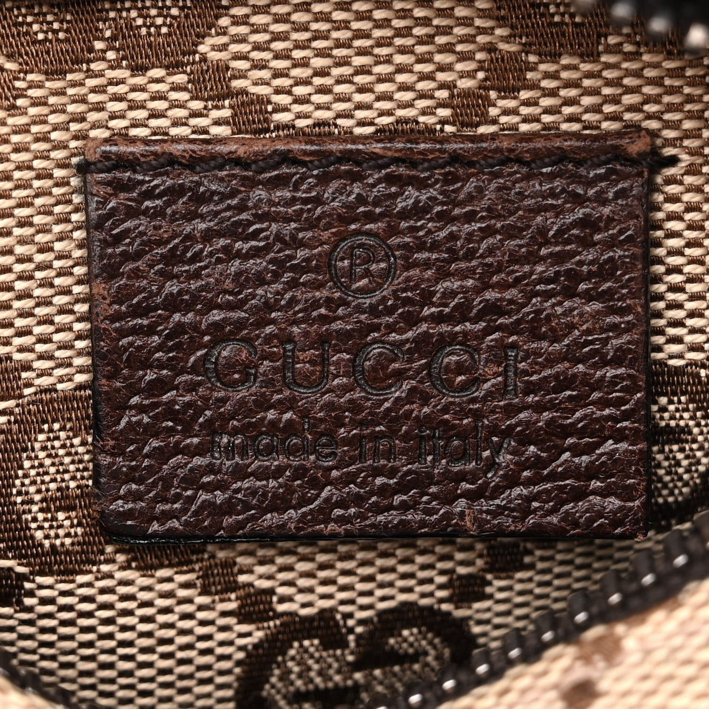 GG Monogram Web Double Pocket Belt Bag Dark Brown