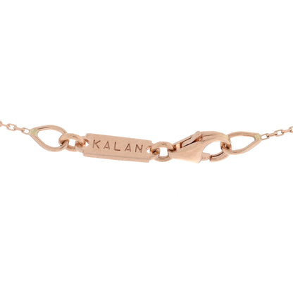 Suzanne Kalan 14K Rose Gold White Topaz Baguette Bar Pendant Necklace 3 of 3