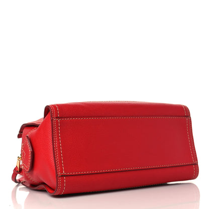 Marc Jacobs Textured Calfskin Cruiser Satchel Fire Red 3 of 8