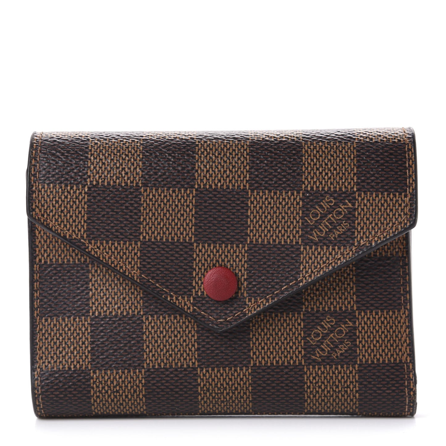 Damier Ebene Victorine Wallet Red